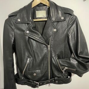 Aritzia Wilfred Free Biker Leather Jacket